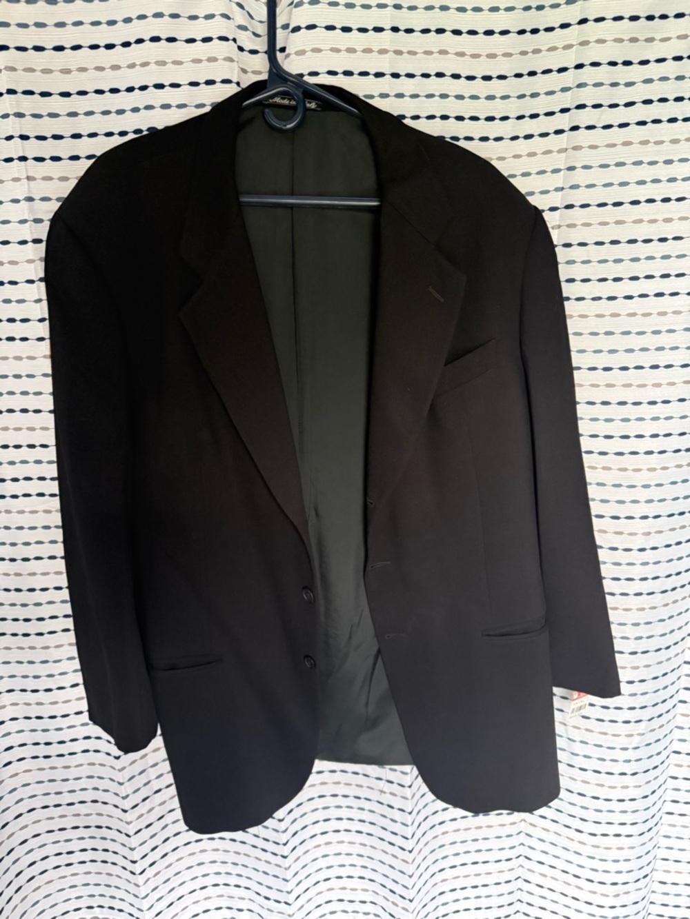 Giorgio Armani Black Men's Single-Breasted Suit Pleated Pants